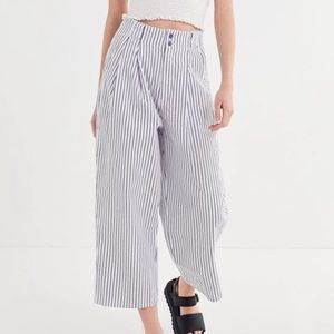 Urban Outfitters Mack Striped Pleated Trouser Pant